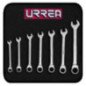 Juego de llaves combinadas pulido espejo de matraca metricas 12 puntas 7 piezas Urrea 1200MCM