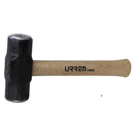 Marro octagonal cabeza maquinada con mango de hickory Americano de 12" 4 lb Urrea 1435G