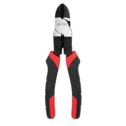 Pinza para electricista con mango bimaterial palanca compuesta de 7" corte diagonal Urrea 209GCA