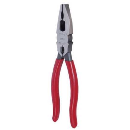 Pinza para electricista con mango rubber grip de 8-17/32" universal corte lateral quijadas Urrea 258G