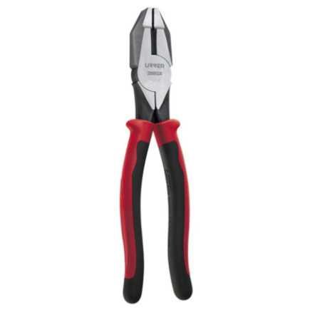 Pinza para electricista con mango bimaterial de 9-3/8" corte lateral alta palanca Urrea 269GX