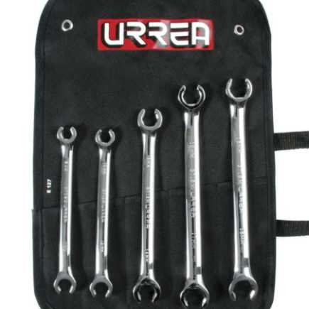 Juego de llaves abocinadas pulido espejo metricas 6 puntas 15 piezas Urrea 3700M