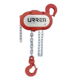 Polipasto manual con freno de acción inmediata 1 ramal 1 ton cadena 3 m Urrea 46301