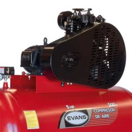 Compresor De Banda 5 Hp 500 Litros 18 Pcm Trifásico