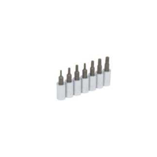 Juego de dados con punta torx cuadro de 1/4" en riel 7 piezas Urrea 4739C