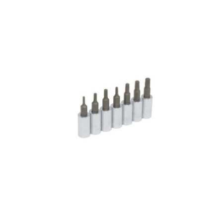 Juego de dados con punta torx cuadro de 1/4" en riel 7 piezas Urrea 4739C