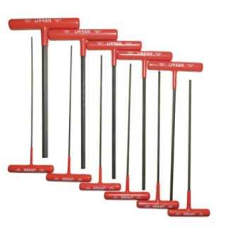 Juego de llaves hexagonales tipo "T" ergonómicas en pulgadas 11 piezas Urrea 4967LGP