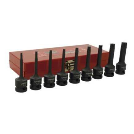 Juego de dados de impacto con punta torx cuadro de 1/2" 9 piezas Urrea 74400