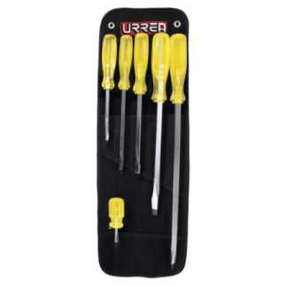 Juego de destornilladores con mango ambar combinados 6 piezas Urrea 9800A