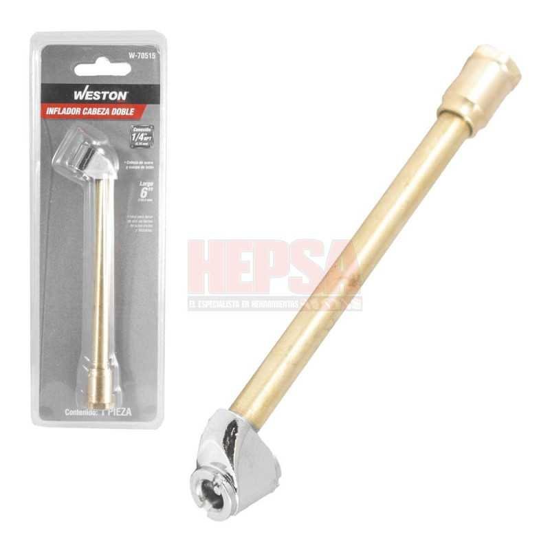INFLADOR CABEZA DOBLE D/LATON 1/4'' NPT WEST-W70515
