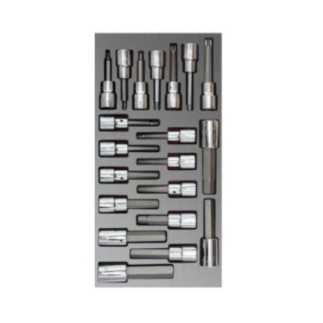 Juego de dados cuadro de 1/2" varias puntas 20 piezas Urrea CH110