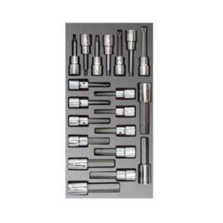 Juego de dados cuadro de 1/2" varias puntas 20 piezas Urrea CH110