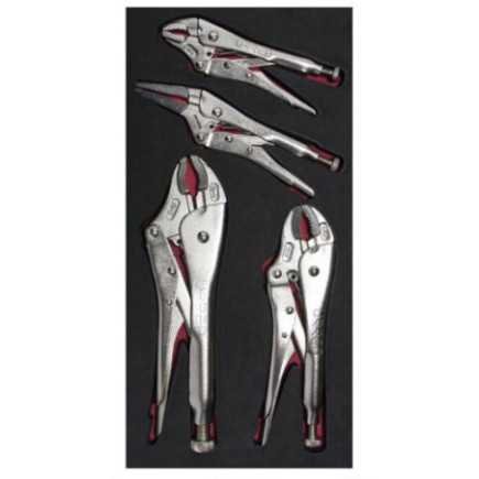 Juego de pinzas de presión 4 piezas Urrea CH127