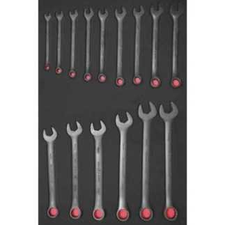 Juego de llaves combinadas fosfatizadas métricas 15 piezas Urrea CH306