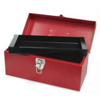 D2 Caja portaherramientas metálica color rojo 14" x 6" x 6" Urrea