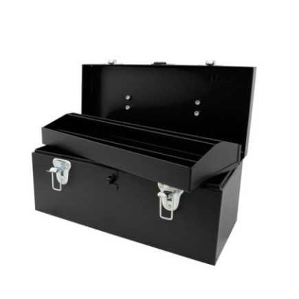 D3C20 Caja portaherramientas metálica color negro 16" x 7" x 7" Urrea