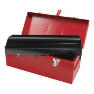 D4 Caja portaherramientas metálica color rojo 17" x 7" x 7" Urrea