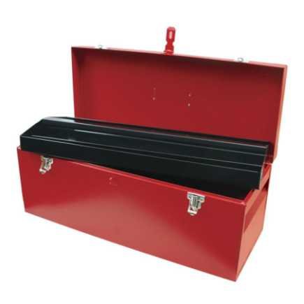 D7 Caja portaherramientas metálica color rojo 24" x 9" x 9" Urrea