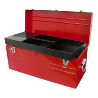 D8 Caja portaherramientas metálica color rojo 23" x 10" x 11" Urrea
