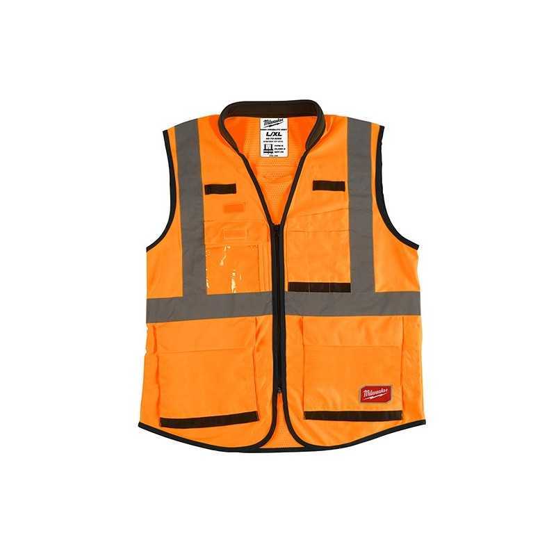 Chaleco De Seguridad Resistente Naranja Ultra Reflejante Ch/M AMIL48735091 MILWAUKEE