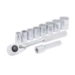 JBUA02S Juego de dados y accesorios cuadro de 3/8" en pulgadas 10 piezas Urrea