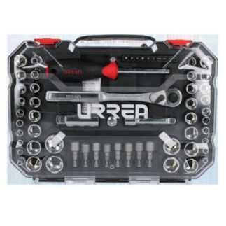 JCD01 Juego de dados y accesorios cuadro de 1/4" y 3/8" combinado 63 piezas Urrea