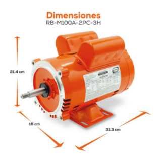 Motor monofasico 1 HPEVANS VRB-M100A-2PC-3H