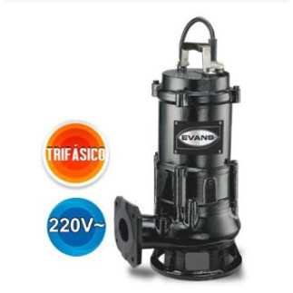 Bomba Para Solidos De Max 1.5", Trifásica 220V, 2Pol, 8 M Cable