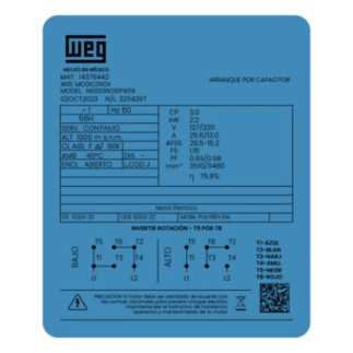Motor Electrico 3 HP Monofasico 2 Polos Uso General Weg 14376442