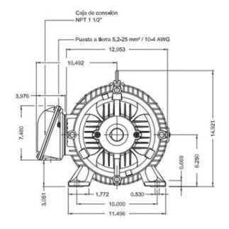 Motor Trifasico 15 Hp 4 Polos 12860555 WEG WEG0109