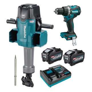Combo martillo demoledor 1-1/8" 80 V + rotomartillo 40 V BL + kit