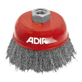 carda de copa alambre ondulado fino 4"