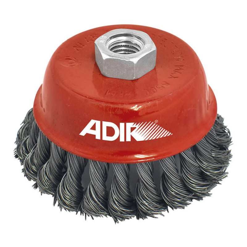 carda de copa alambre trensado fino 4"