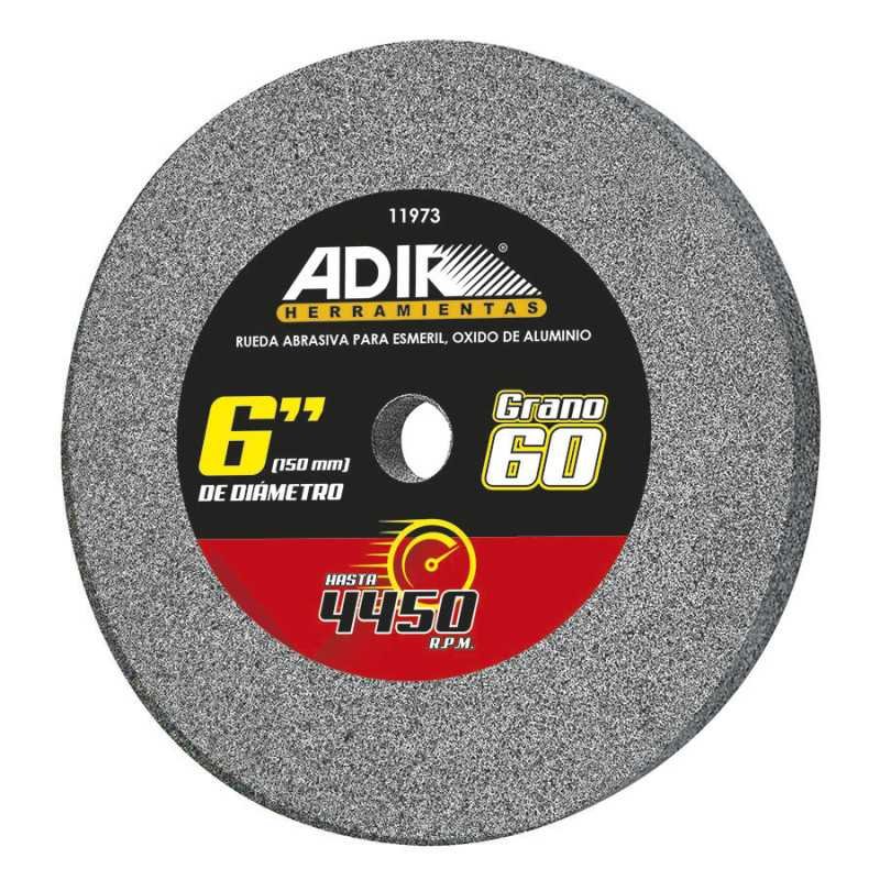 rueda abrasiva p/esmeril oxido aluminio 6"x3/4"x1" grano 36