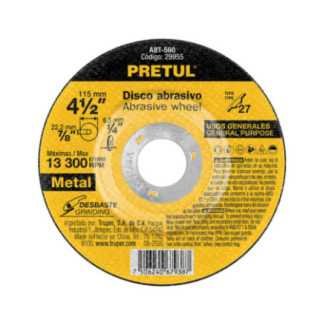 Disco Tipo 27 De 4-1/2' X 6.2 Mm Desbaste De Metal, Pretul