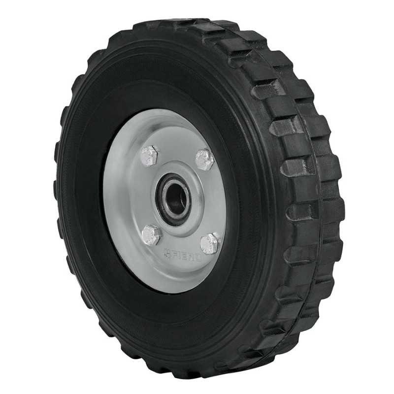 Rueda De Hule Sólido 8' Para Diablo, Doble Balero, Pretul