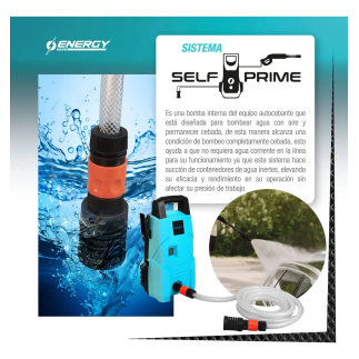 Hidrolavadora 1305Psi 1200 W Cable 5Mts, ENERGY H90S/120AA