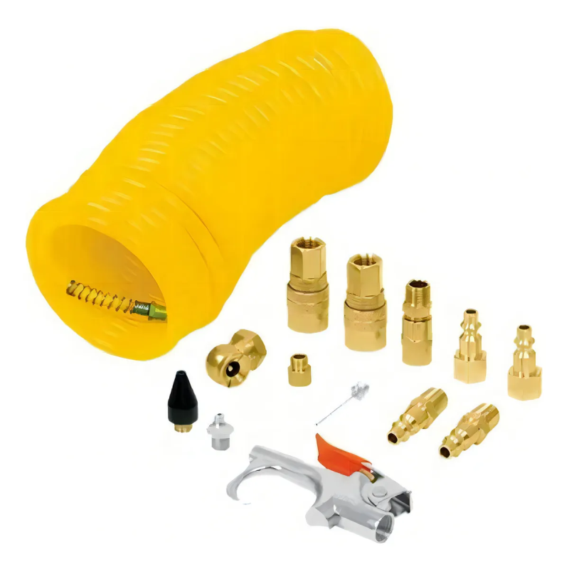 Accesorios para compresor + manguera set 14 pzas