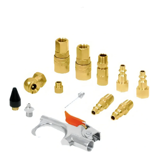 Accesorios para compresor + manguera set 14 pzas