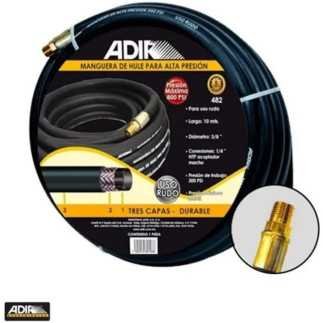 Manguera de hule uso rudo  3/8" 15 m 300 psi macho ADIR 483