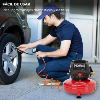 Compresor Libre de Aceite 12 L 1/2 Hp 120 V Adir 241
