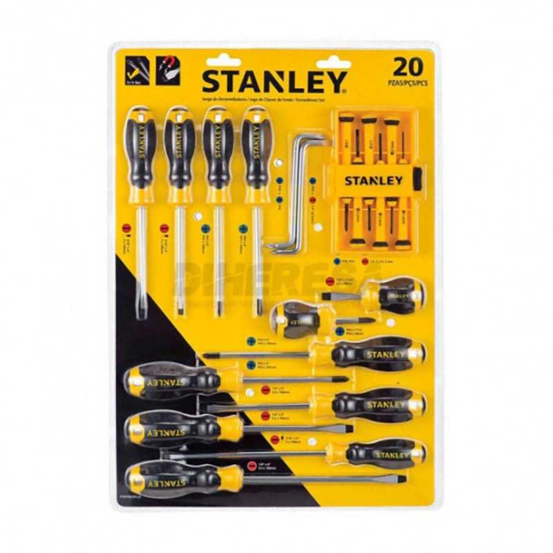 Juego de 20 Desarmadores Básicos Stanley STMT60220-LA