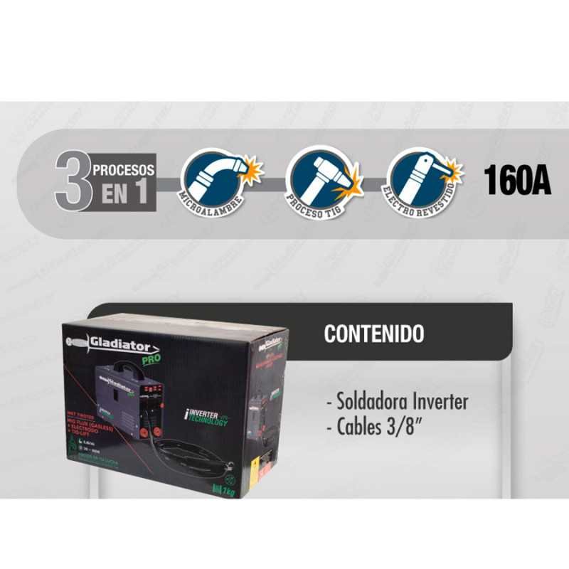 Soldadora Inversora Mig Flux Tig Y Eletrodo 160 A 120 Volts IMET7160120MX