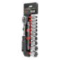 Dados 3/8" pulgadas 11/32"-16/16" + matraca Set 12 pzs