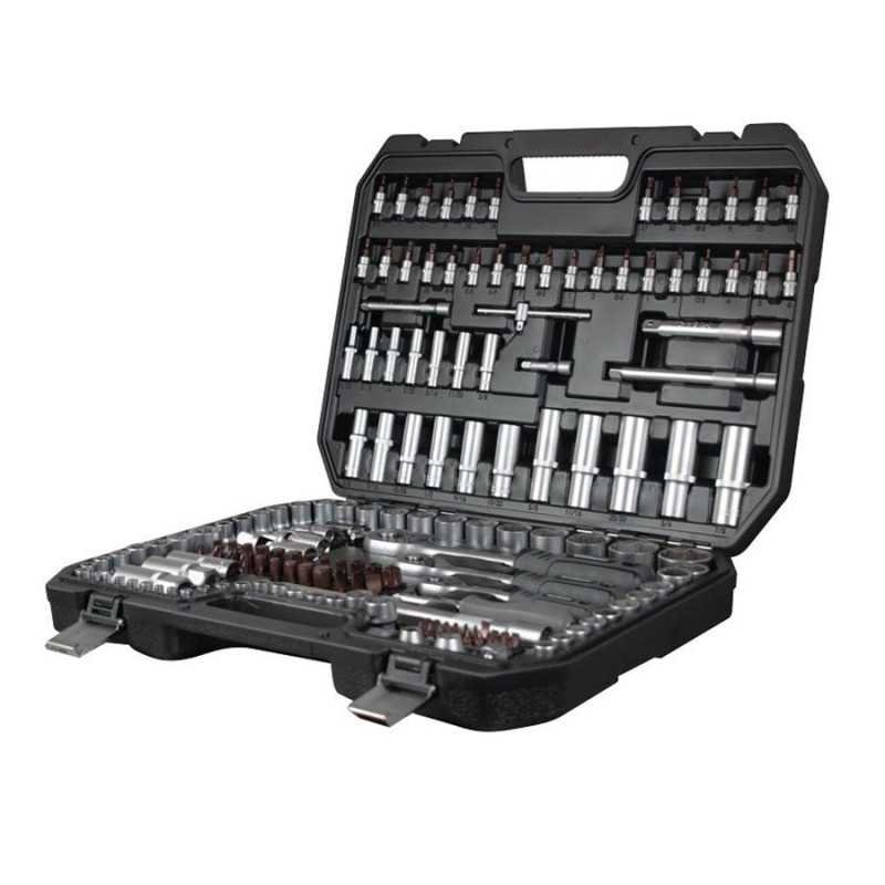 Dados Pulgadas y métricas + Matracas Estuche 171 Pzs