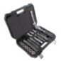 Dados 1/4" y 1/2" pulgadas + matracas Estuche 73 Pzs