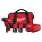 Taladro Atornillador 3/8" 12 V BL + 2 Baterías 2 A + bolsa MILWAUKEE 3401-22