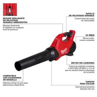 Sopladora 500 Cfm 18 V Fuel Solo Equipo MILWAUKEE 3017-20