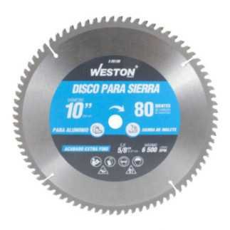 DISCO PARA SIERRA CIRCULAR P/ALUMINIO 10'' X 5/8'' 80DT WEST-Z25120