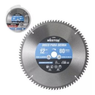 DISCO PARA SIERRA CIRCULAR P/ALUMINIO 12'' X 1'' 80DT WEST-Z25130